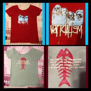 👨🏼‍🎤2 Vintage Antiestablishment T-Shirts for $5